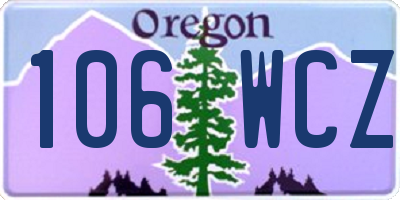 OR license plate 106WCZ