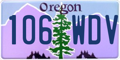 OR license plate 106WDV