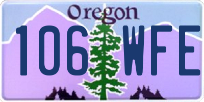 OR license plate 106WFE
