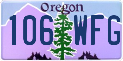 OR license plate 106WFG