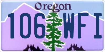 OR license plate 106WFI