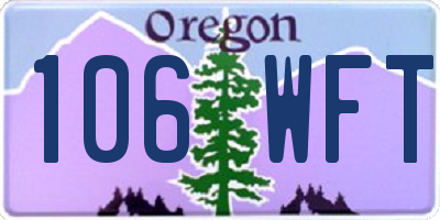 OR license plate 106WFT