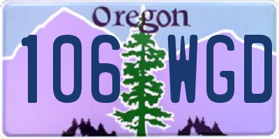 OR license plate 106WGD