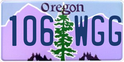 OR license plate 106WGG