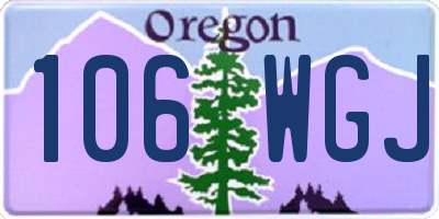 OR license plate 106WGJ