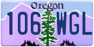 OR license plate 106WGL