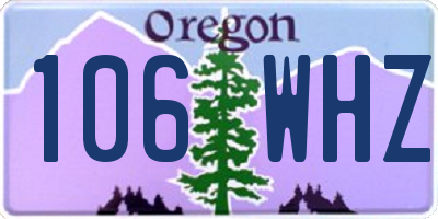 OR license plate 106WHZ