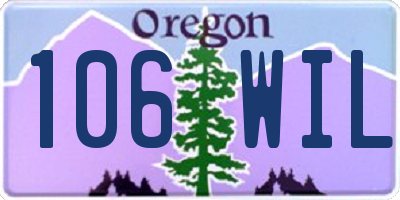 OR license plate 106WIL