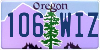 OR license plate 106WIZ