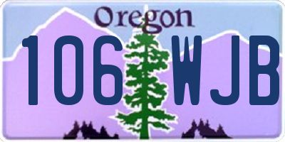 OR license plate 106WJB