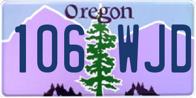OR license plate 106WJD