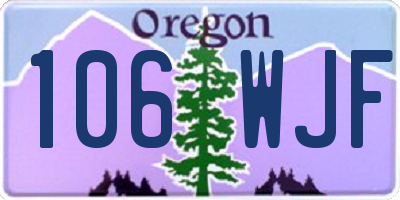 OR license plate 106WJF