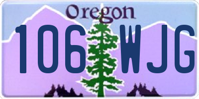 OR license plate 106WJG