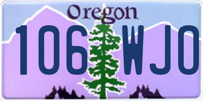 OR license plate 106WJO