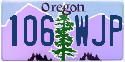 OR license plate 106WJP