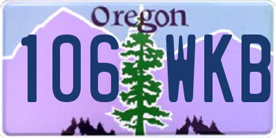 OR license plate 106WKB
