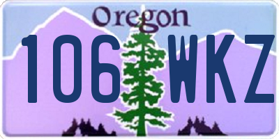 OR license plate 106WKZ