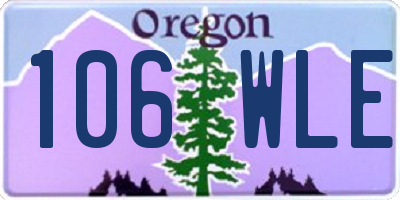 OR license plate 106WLE