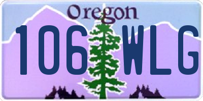 OR license plate 106WLG