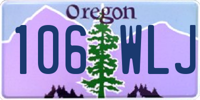 OR license plate 106WLJ