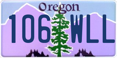 OR license plate 106WLL