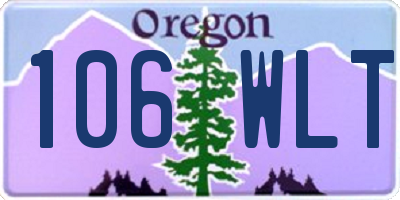 OR license plate 106WLT