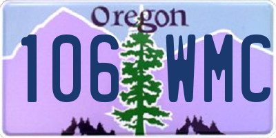 OR license plate 106WMC