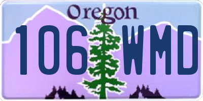 OR license plate 106WMD