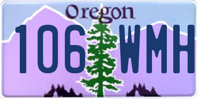 OR license plate 106WMH