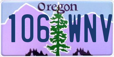 OR license plate 106WNV