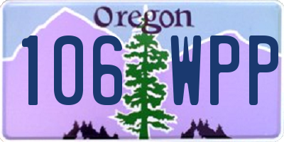 OR license plate 106WPP