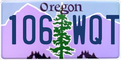 OR license plate 106WQT