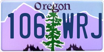OR license plate 106WRJ