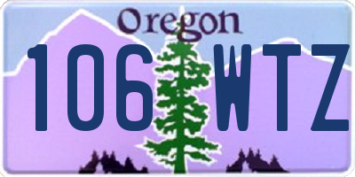 OR license plate 106WTZ
