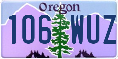 OR license plate 106WUZ