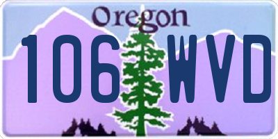 OR license plate 106WVD