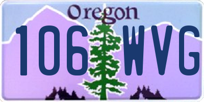 OR license plate 106WVG