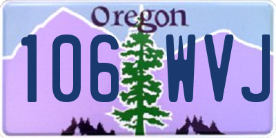 OR license plate 106WVJ