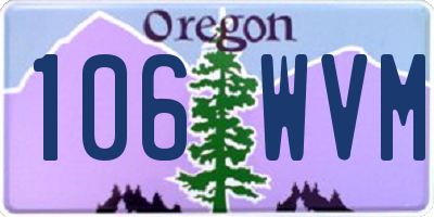 OR license plate 106WVM