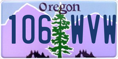 OR license plate 106WVW