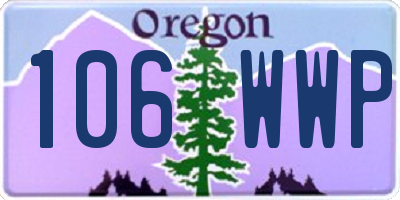 OR license plate 106WWP
