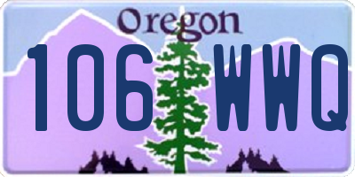OR license plate 106WWQ