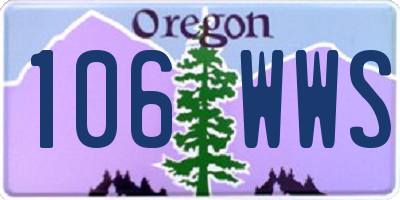 OR license plate 106WWS