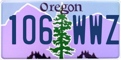 OR license plate 106WWZ