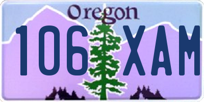 OR license plate 106XAM