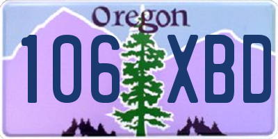 OR license plate 106XBD