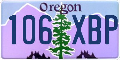 OR license plate 106XBP