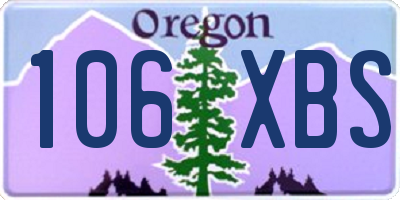 OR license plate 106XBS
