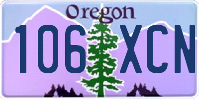 OR license plate 106XCN