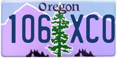 OR license plate 106XCO